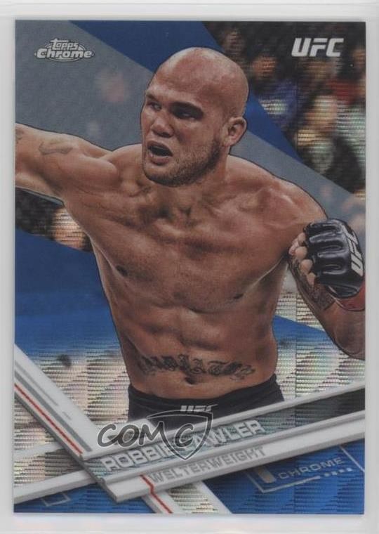2017 Topps Chrome UFC Blue Wave Refractor 44/75 Robbie Lawler #16 1qt