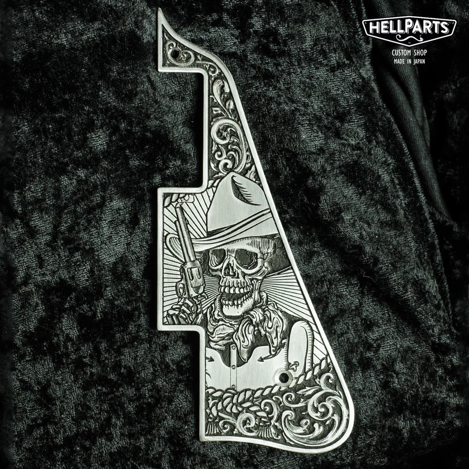 Golpeador de aluminio grabado Bronco Buster. Custom Shop. Epiphone Les Paul. Foto 3 de 4