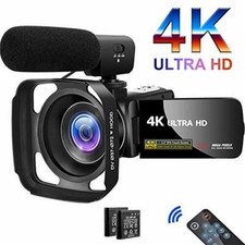 Camcorder Video Camera 4K 30MP Digital with Microphone V14NN