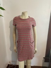 Marc Jacobs women’s linen blend pink striped casual dress sz xs