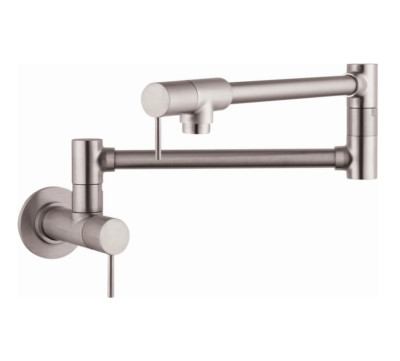 Axor 10859801 Starck Wall Mounted Pot Filler Faucet, Stainles Steel Optik
