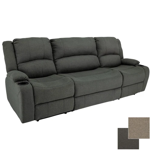 94" Cloth Powered Wall Hugger Recliner Sofa Couch RV Furniture Drop Down Console