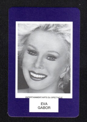 Eva Gabor Actress 1993 Face To Face Game Card Canadian Issue