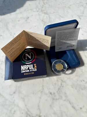 IPZS SSC Napoli Medal 22/23 3rd Scudetto 1059/1926 91.7% Pure Gold Maradona