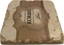 Korbel California Champagne Brut Tumbled Marble Artandstone Coaster