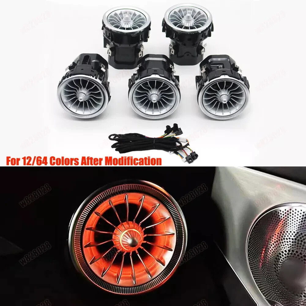 64 Colors For Mercedes Benz C Class W205 GLC X253 Air Vent LED Ambient Light Kit