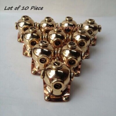 LOT OF 10 VINTAGE DIVERS HELMET SOLID BRASS KEY CHAIN SCUBA DIVING MINI HELMET