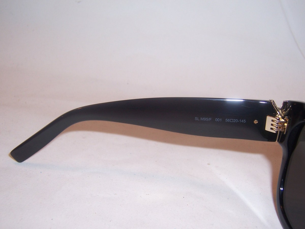 NEW SAINT LAURENT SUNGLASSES SL M95/F 001 BLACK/GRAY 