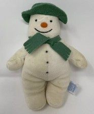 Vintage Eden Plush The Snowman 9 Stuffed Toy with Green Felt Hat and Scarf