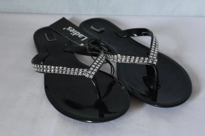 Jelly flip flops with rhinestones 2025