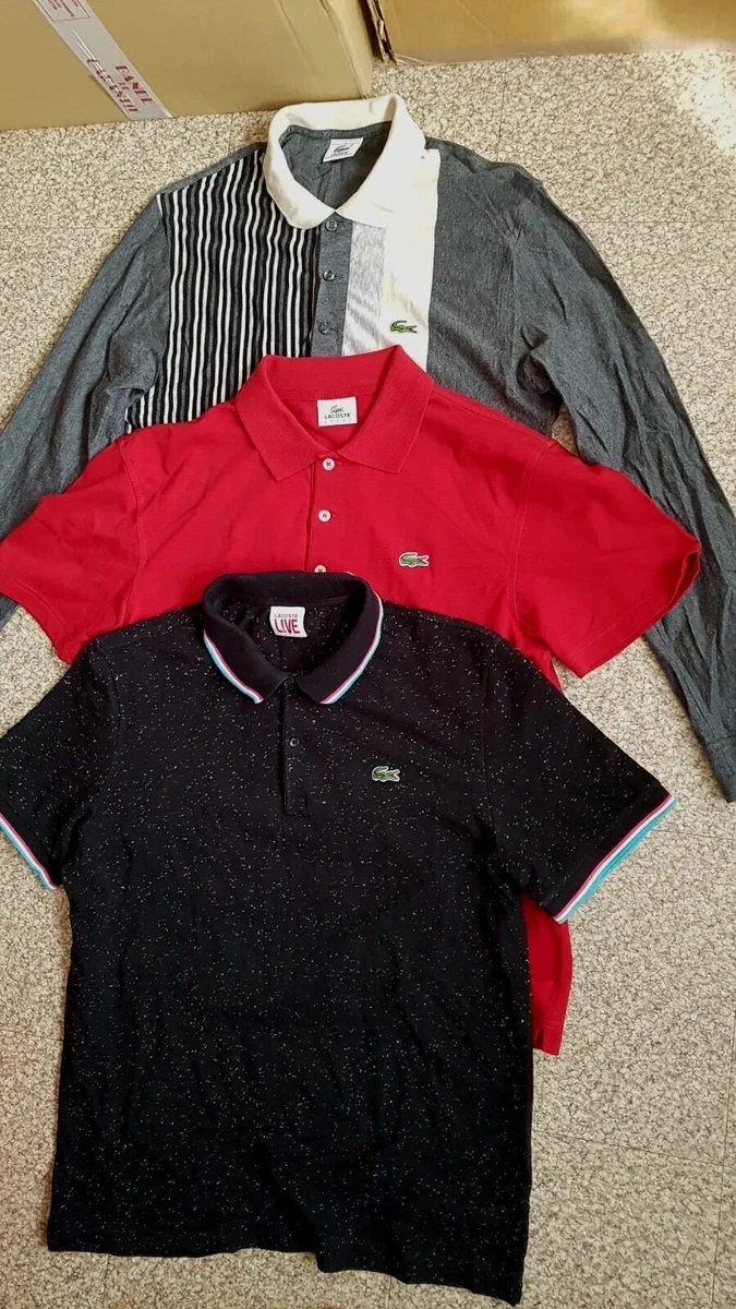 lots 3 polo lacoste homme taille M eBay