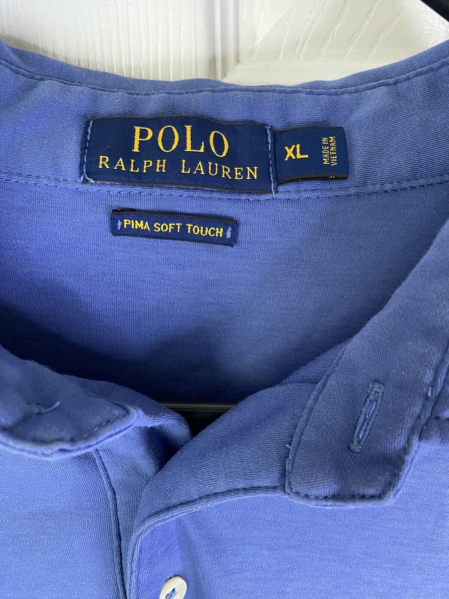 Polo Ralph Lauren Men Polo Large Shirt Pima Soft Touch Pony