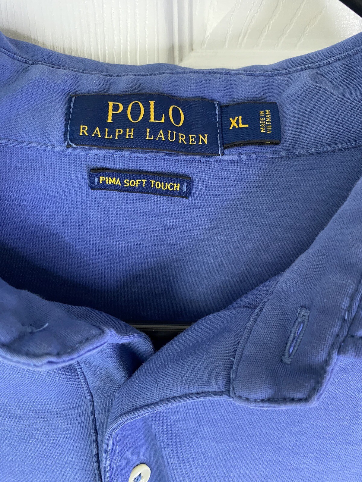 Polo Ralph Lauren Polo Uomo Grande Camicia Pima Soft Touch Pony Logo XL