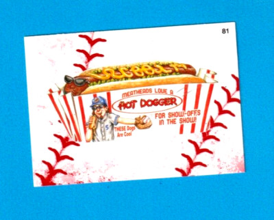 2016 Wacky Packages Baseball Series Lace Parallel -HOT DOGGER- #81