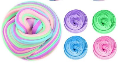 FLAUSCHIGER BUTTERSCHLEIM KINDER TONFARBEN PLASTIZITÄT GESCHENK 4 X 100 GRAMM /14,13 UNZEN