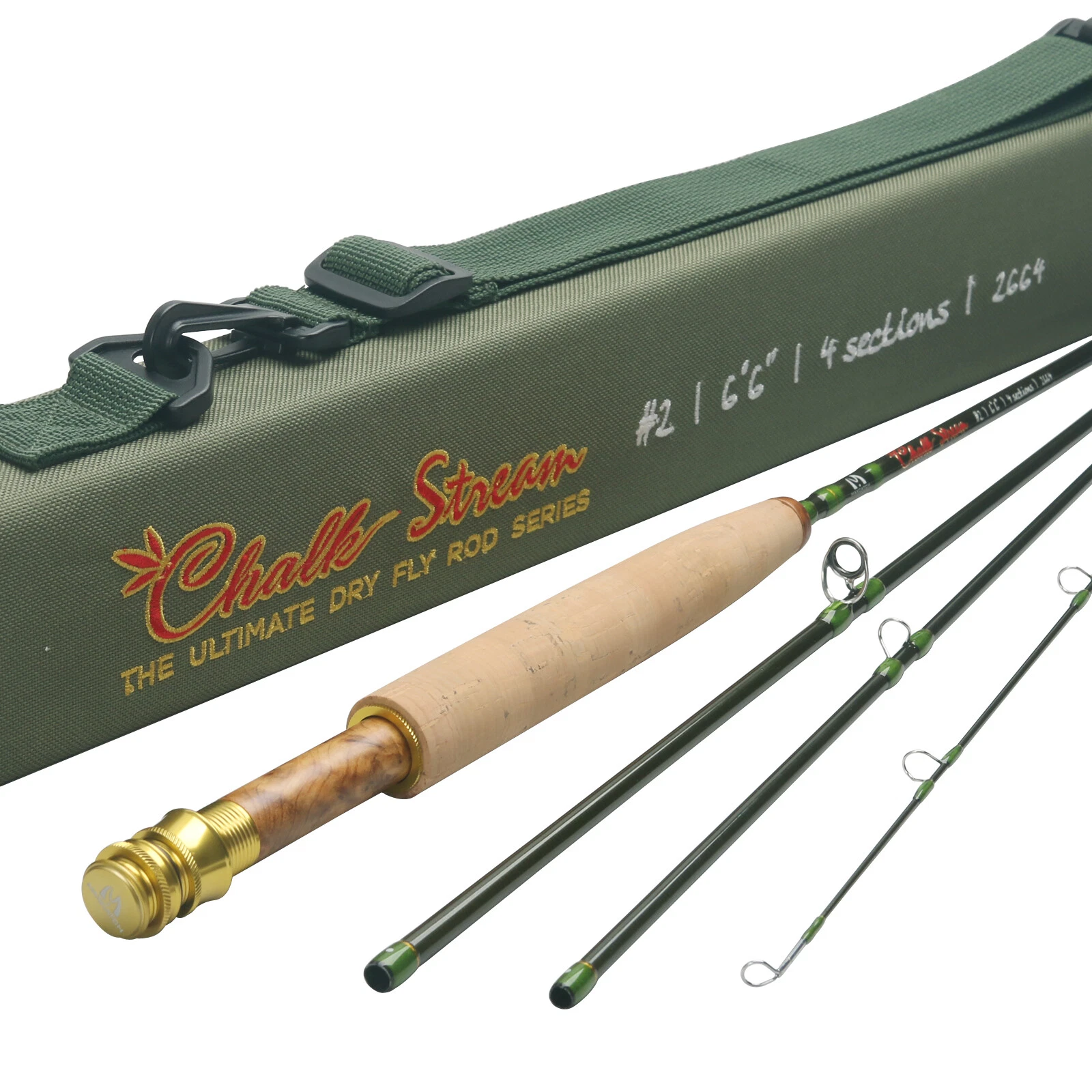 CHALK Stream 2/3wt 6.6/7.6ft Ultimate Dry Fly Fishing Rod Carbon Fiber