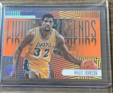 MAGIC JOHNSON 2019-20 PANINI ILLUSIONS ORANGE LIVING LEGENDS ACETATE #12 LAKERS