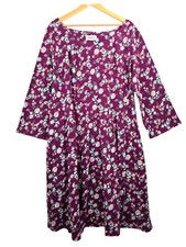 The Vermont Country store floral 3/4 sleeve jersey knit dress cottage sz 2X