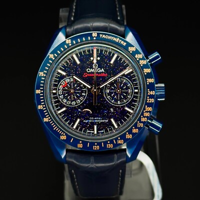 Omega Speedmaster  Blue Side of Moon Aventurine 304.93.44.52.03.002 B+P