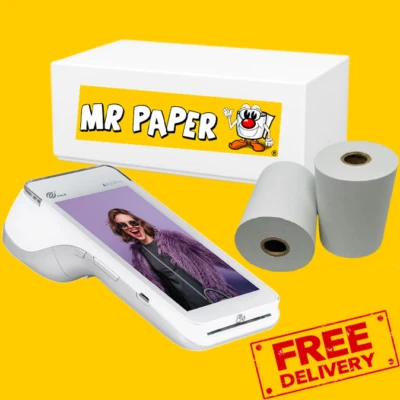 MR PAPER Pax A920 Pro Credit Card Machine / PDQ Rolls (Box of 20 Rolls)