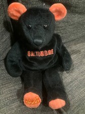 2000 SALVINO CAL RIPKEN JR Plush Bear Black Orange Bammers Baltimore Orioles