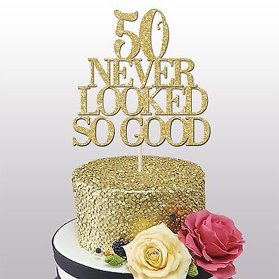 30 NEVER LOOKED SO GOOD GLITTER CAKE TOPPER 50th 60th 70th birthday decoration