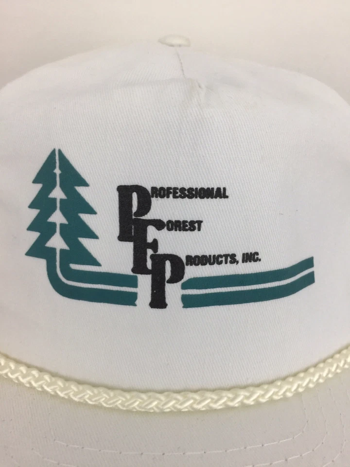 De colección Profesional Productos Forestales Sombrero Cuerda Gorra Snap Back Madera Camionero Foto 2 de 4