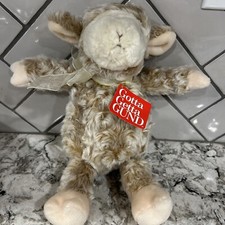 Gund Parsley Sheep Plush Lamb Stuffed Animal Ewe 3685 9" Seated Beige Tan Fleece