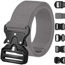 Tactical Belt   Gray B3 S   Heavy-Duty Military, Work, Hiking,Rigger, Utility,