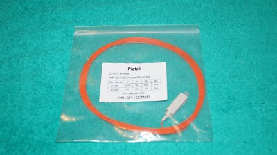 25ea SC Splice On Fiber Optic Pigtail Multimode 62.5 Orange 3 Meters (SP-1SCMM3)