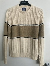 Vintage Woolrich Men's Sweater Medium Natural 9218 USA Made 440