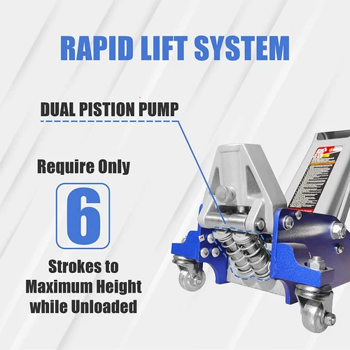1.5 Ton Hydraulic Low Profile Floor Jack w/ Dual Piston Quick Lift Pump - Foto 3 di 5