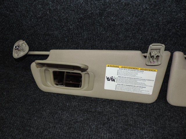 2007-2013 TOYOTA TUNDRA OEM TAN SLIDING SUNVISORS SUN VISORS w MIRRORS