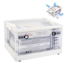 3 Doors Mobile Plastic Storage Box Foldable &Lid Stackable Office Home Container