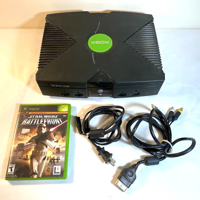 MICROSOFT XBOX BUNDLE 8GB Console & Game - Black *TESTED* NEEDS