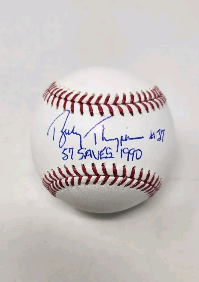 Bobby Thigpen SIGNED AUTOGRAPHED Auto 57 Saves 1990 Ins Baseball PSA ITP