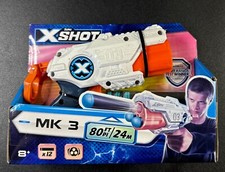 Zuru X Shot MK3 Includes 12 Foam Darts Brand New Toy Gun in Box 7" White