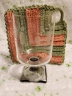 SALE! WAS 48 VTG MCM 4 PC FEDERAL ART GLASS SMOKEY GREY TUMBLERS W ETCHED DESIGN