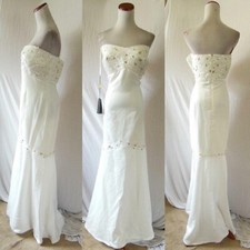 NEW Tadashi Shoji IVORY BEADED Bridal BEADED Strapless WEDDING Mermaid PLUS GOWN