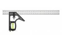 HöGert Zimmermannswinkel Mit Wasserwaage Mess-Winkel Alu 300 Mm Schreinerwinkel