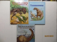 Dinosaurs Hardback books Lot of 3 T-Rex Brontosaurus Deinonychus 