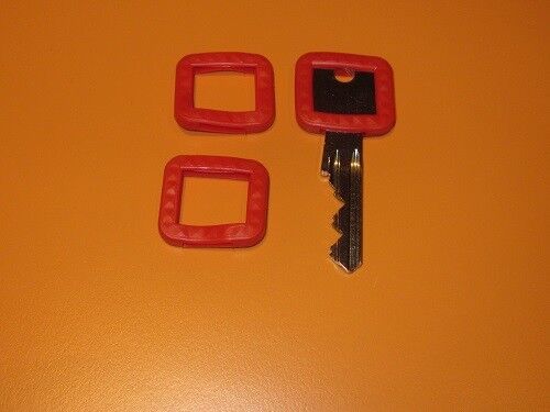 1 - 8 Stück Schlüsselkennringe eckig 16 Farben ,Schlüsselkennring,Schlüsselkappe