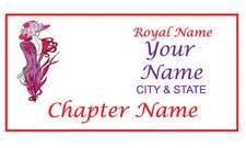 #24R PERSONALIZED MAGNETIC NAME BADGE FOR THE RED HAT LADY