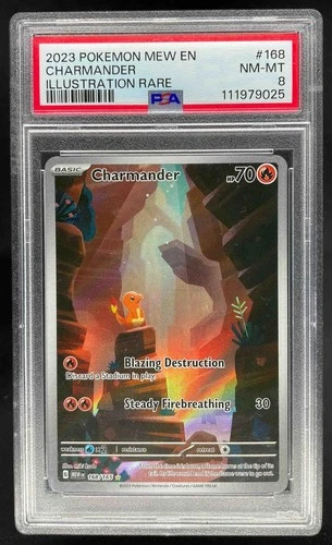 2023 Pokemon S&V 151 Charmander IR PSA 8 Near Mint to Mint #168/165