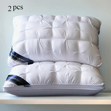 2 pcs Hotel Quality Bed Pillows Extra Soft Breathable Washable Sleeping Set