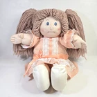 Vintage Handmade Cabbage Patch Inspired Plush Doll 90s Original Embroidered Eyes