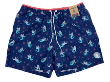 $70 Chubbies The Triton Of Sea 5.5" Inseam Swim Trunks- Blue -XLarge -New Tag