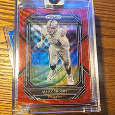 PANINI 2022 PRIZM MAXX CROSBY #174 RED WAVE PRIZM 144 /149 LAS VEGAS RAIDERS