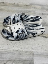 Marbled Croc Slides - Women's Size 7 / Men  s Size 5 - Good Used Condition