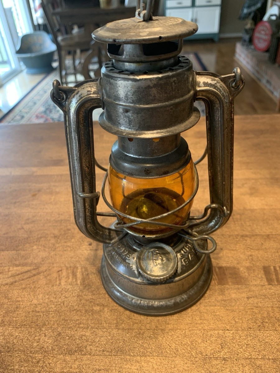 Vintage Original German Feuerhand Superbaby No. 175 Amber Glass